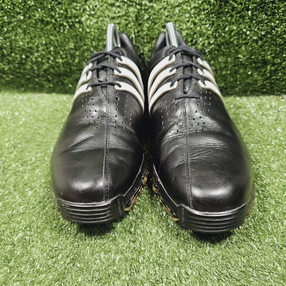 Adidas Tour 360 LTD Black Leather Athletic Golf Spiked Sneakers Mens Size‎ 9.5